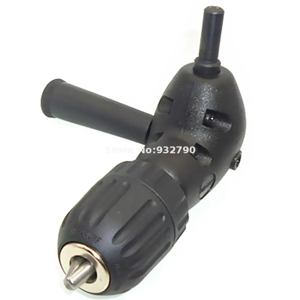 Right Angle 90 Degree Cordless Drill Chuck Attachment 10mm (3/8") Keyless Chuck Self Locking