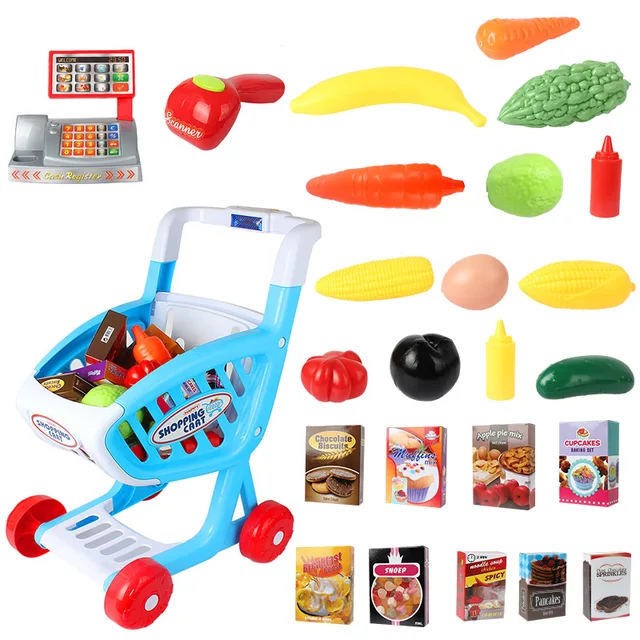 Baby doll stroller children's shopping cart toy supermarket trolley