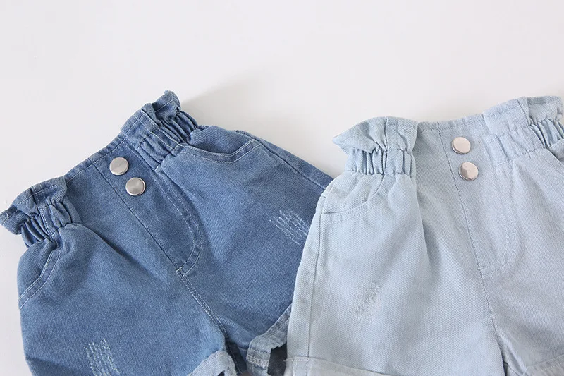 Curtas para o Bebê Verão Nova Chegada Estilo Coreano Algodão Cor Pura Cintura Alta All-match Moda Quente Calças Doce Bonito Meninas 2020 19 cor pura cintura alta all-match moda quente