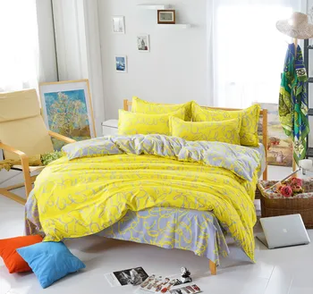 

U&H Home Textile Bedding Sets Polyester/cotton Two Solid Comforter set 4/3Pcs Full queen King home hotel wedding Freeshipping