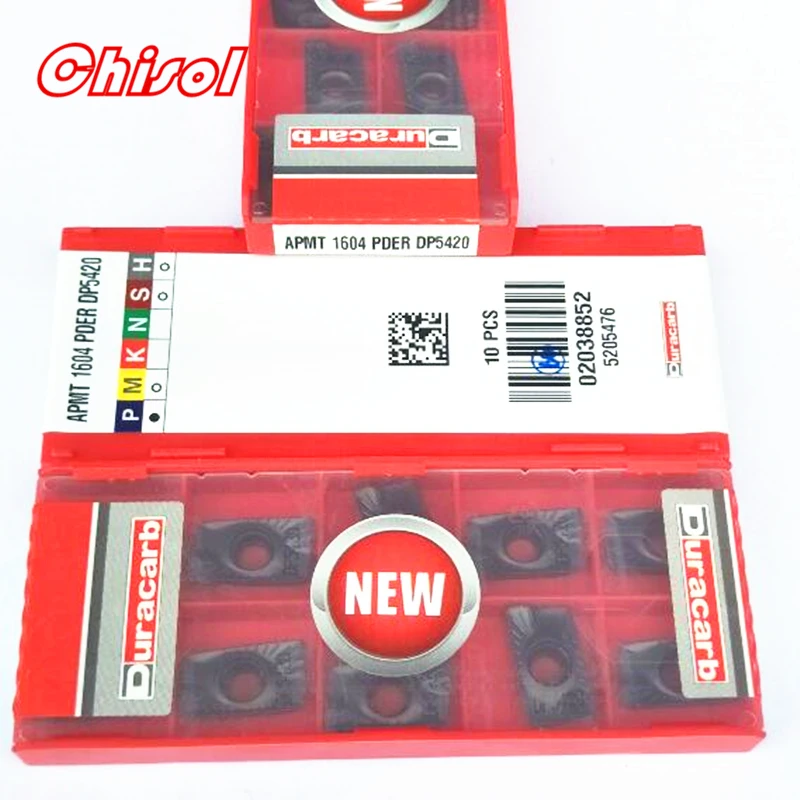 

free shipping DURACARD cnc carbide milling inserts APMT604PDER DP5320 DP5420 milling cutting blade