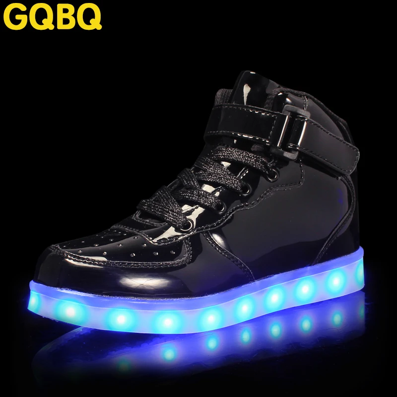 

Children safety Luminous Sports Shoes Genuine Leather Kids boy girl Shoes USB Rechargeable Kids Sneakers kids Walking Shoes