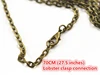 5pcs/lot 4*3mm Diameter 50 cm 70cm Length 8 Colors Plated  Handmade Flattened Chain Necklace Connector For Charms Base and Tray ► Photo 3/6