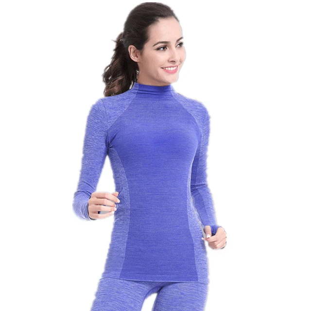 Chándal térmico para mujer, ropa interior larga elástica de secado rápido,  paquete de calor, conjunto de dos piezas, invierno, nueva marca - AliExpress