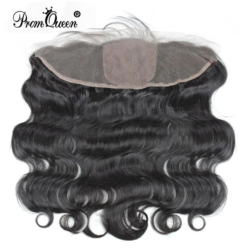 Promqueen шелковая основа Фронтальная 13*4 бразильские виргинские волосы волнистые человеческие волосы верхнее закрытие