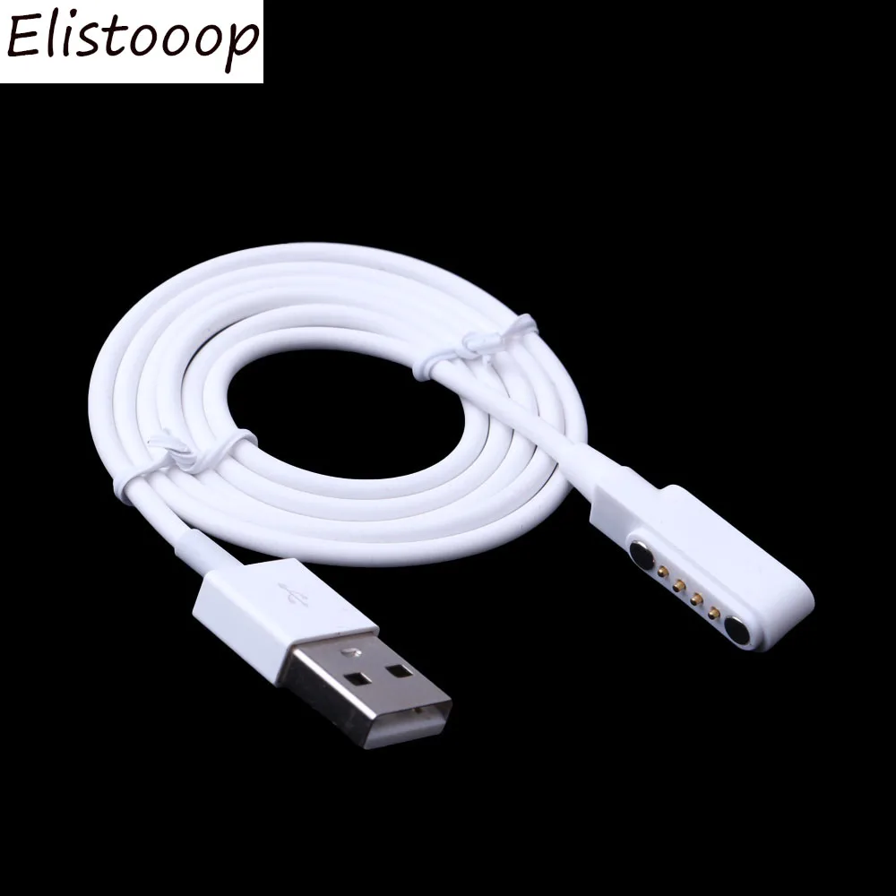 

2019 USB 2.0 Male to 4 Pin Pogo Power Charger Cable Magnetic Charger Cable Cord for Smart Watch KW18 KW99 GT88 GT68 KW08