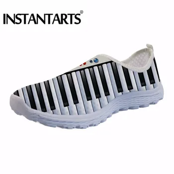 

INSTANTARTS Women Men Running Shoes Piano Keyboard Printed Summer Sneakers Lightweight Non Slip Damping Outdoor Walking Shoes