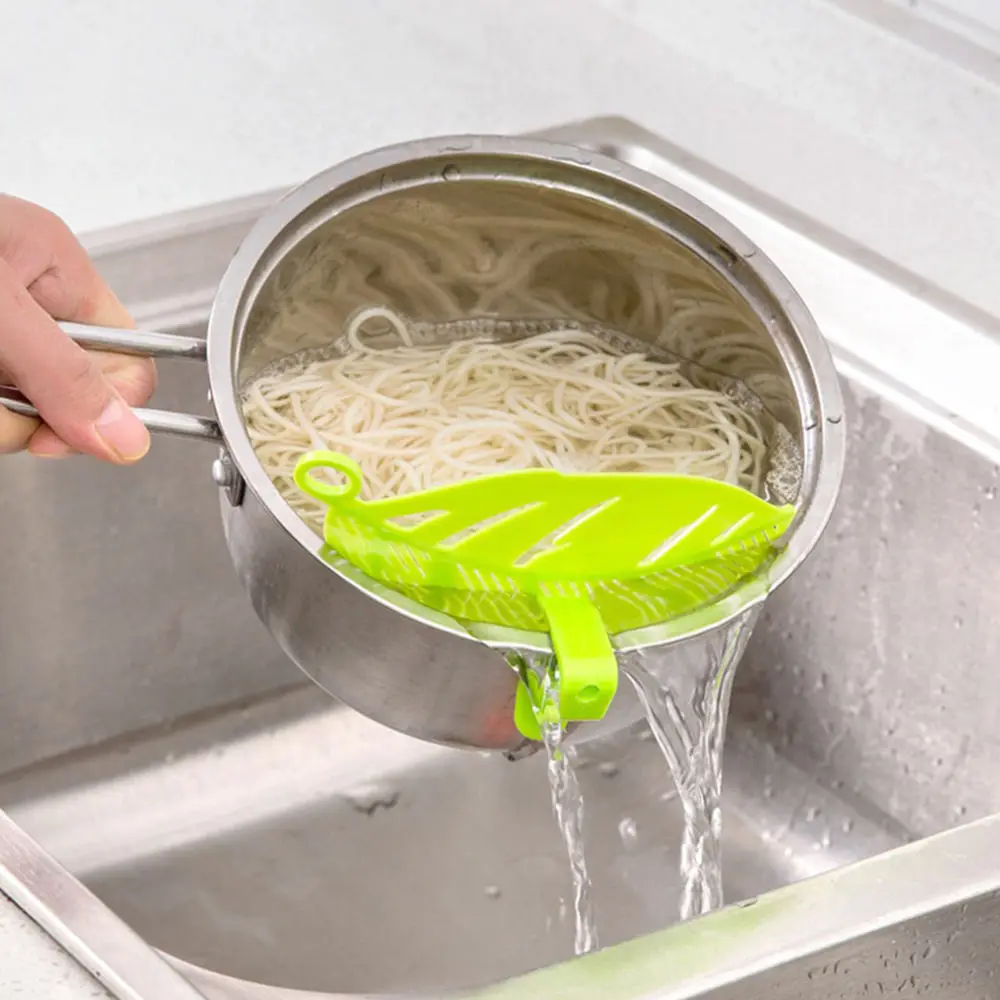 

Leaf Rice Wash Sieve Beans Vegetable Fruits Clean Clip Noodle Filter Strainers