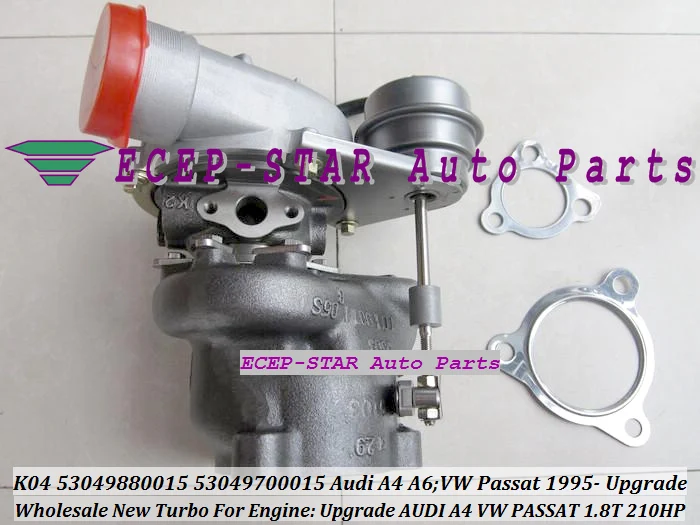 

Free Ship Turbo K04 15 53049700015 53049880015 Turbocharger For AUDI A4 A6 1.8T Upgrade For VW PASSAT 1.8L Upgrade 210HP 1995-