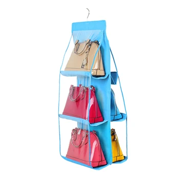 

1Pcs Home Organizer Backpack handbag Storage Bags Shoe Hanging Storage Bag High Home Supplies 6 Pocket Closet Rack Hangers