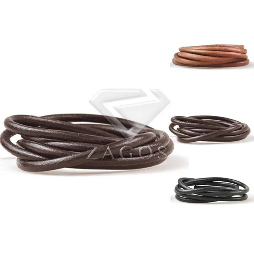 

1m Leather Finding Cord 4/5/6mm DIY Jewery Make Thread Wire Fit Bracelet Necklace Chain 3 Color Choose Wholesale TC0131-TC0133