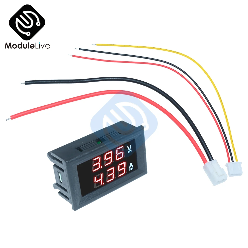 DC 0 100V 10A Вольтметр Амперметр двойной красный светодиодный Панель Amp Цифровой