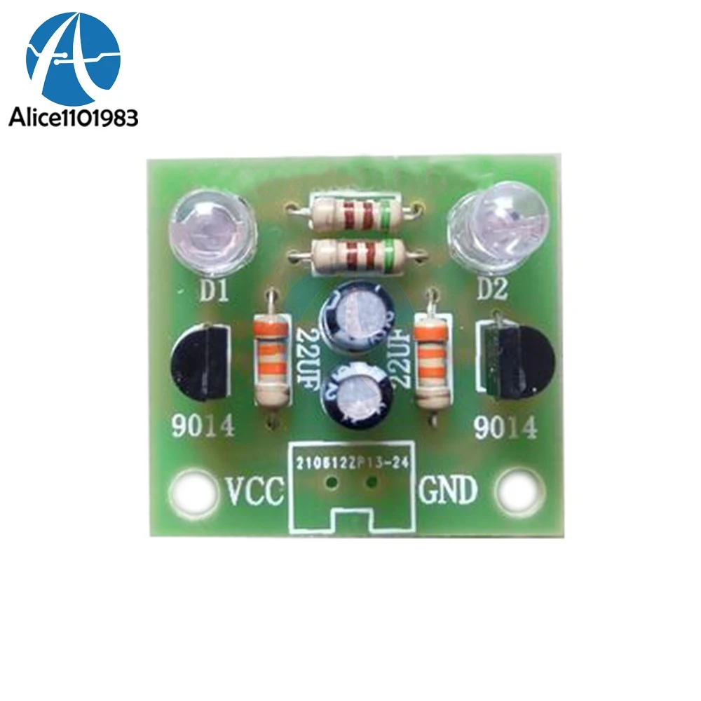 5MM Light LED Blue Simple Flash Circuit DIY Kit Module Transistor 30K