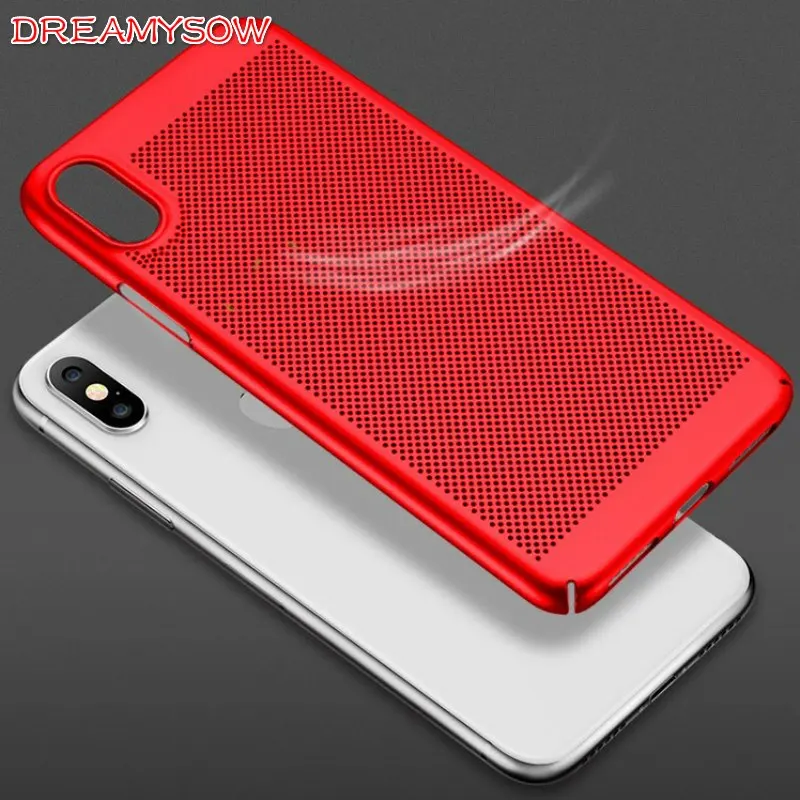Heat Dissipation Case For iPhone XS Max XR X Breathable PC Case For