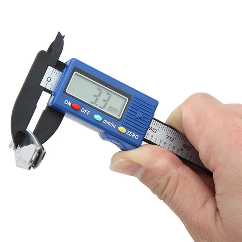Цифровой штангенциркуль из углеродного волокна 100 мм микрометр широкоформатный 0