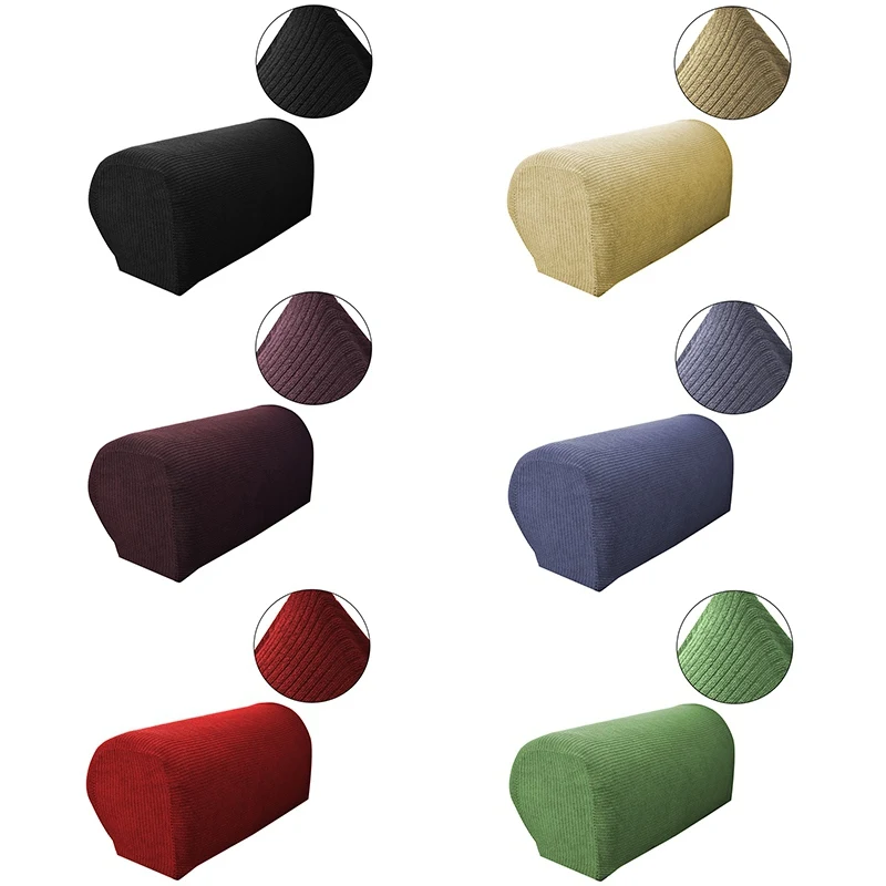 

Fabric Fleece Stripe High Elasticity Home Sofa Armrest Cover Thicken Sofa Cover Durable Sofa Armrest Set Household Supplies