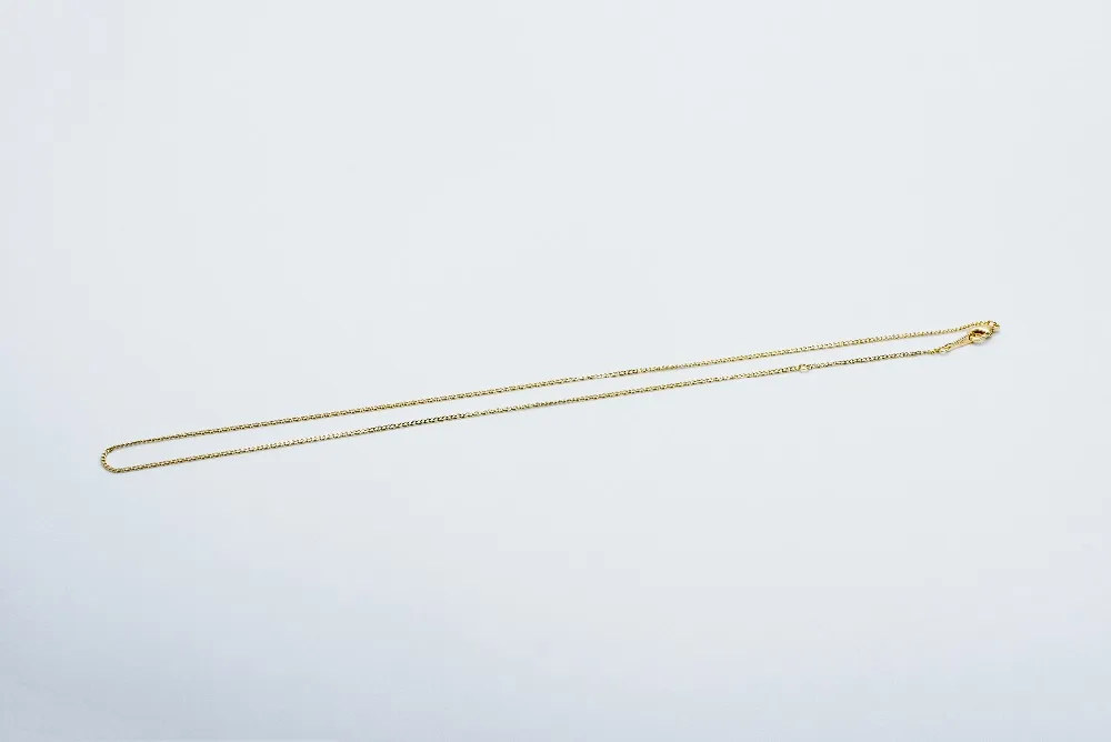 1 шт. позолоченные латунные Снаряженная цепи 1,4 мм, готовое ожерелье цепи, готов к износу (# LK-199-1)