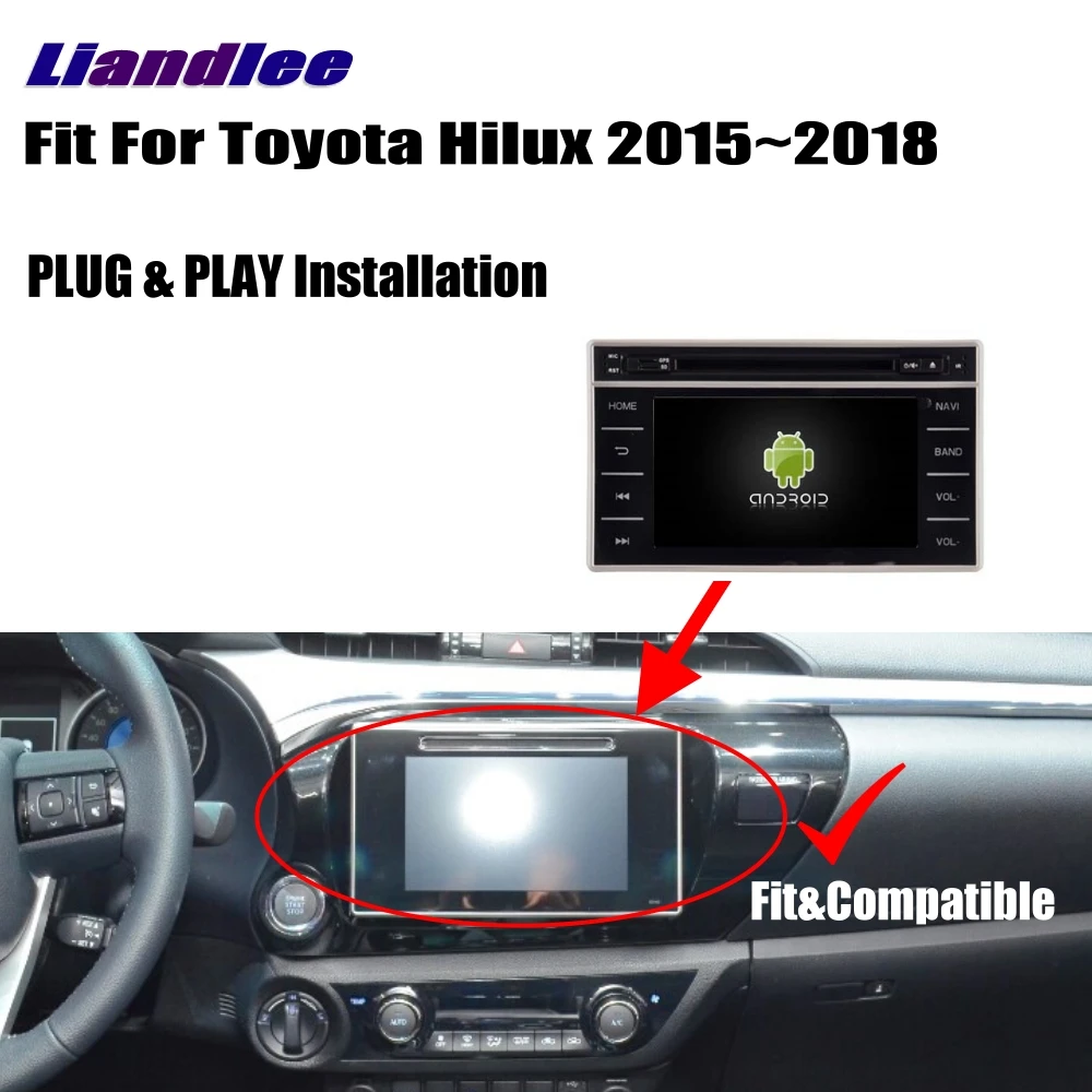 Clearance Liandlee For Toyota Hilux 2015~2018 Android Car Radio CD DVD Player GPS Navi Navigation Maps Camera OBD TV HD Screen Multimedia 3