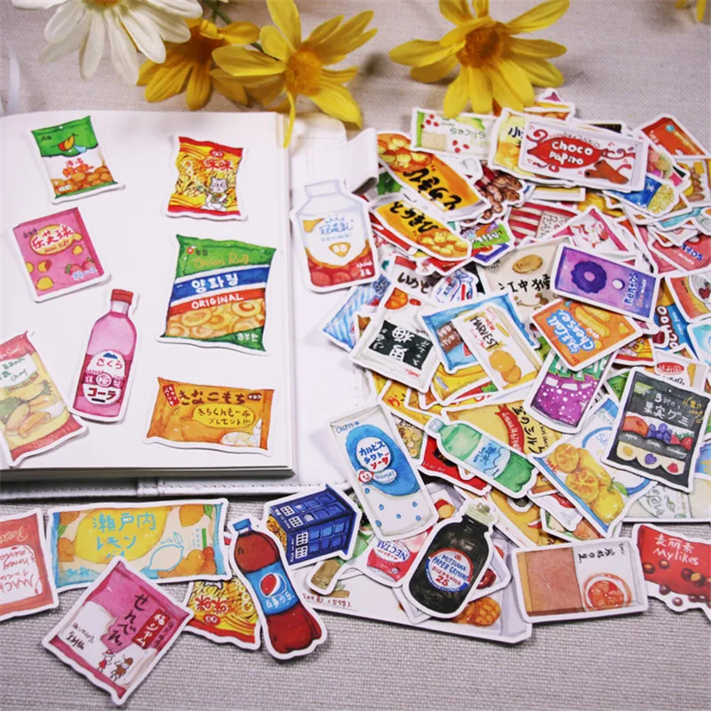 158pcs/packs Stickers scrapbooking foods drinks planner DIY stickers