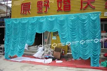 2016 Top selling 20ft*10ft falls wedding backdrops ,wedding stage draps color can be customed