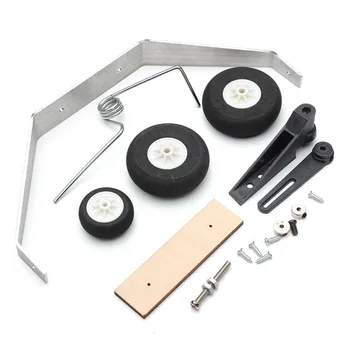 

Aluminum Alloy Taildragger Tricycle Landing Gear w/Steering Tail Wheel For RC Airplane Spare Parts