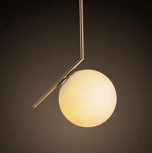 Modern Led Glass Ball Gold Pendant Light Living Room Bedroom Decoration Hanging Lamp Luminaire Suspendu hanging lamp | Лампы и