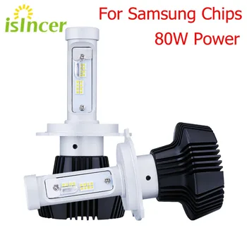 

iSincer 12V LED Car H4 led Headlights For Samsung Chips H7 Car Head Lamp Bulbs 80W 8000LM H1 H13 H11 LED Fog Light Kit H/L Beam