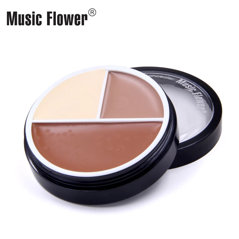 

Face Concealer Cream Makeup Waterproof Full Cover Brightening Camouflage Concealer Palette Music Flower Contour Cosmetic 20g