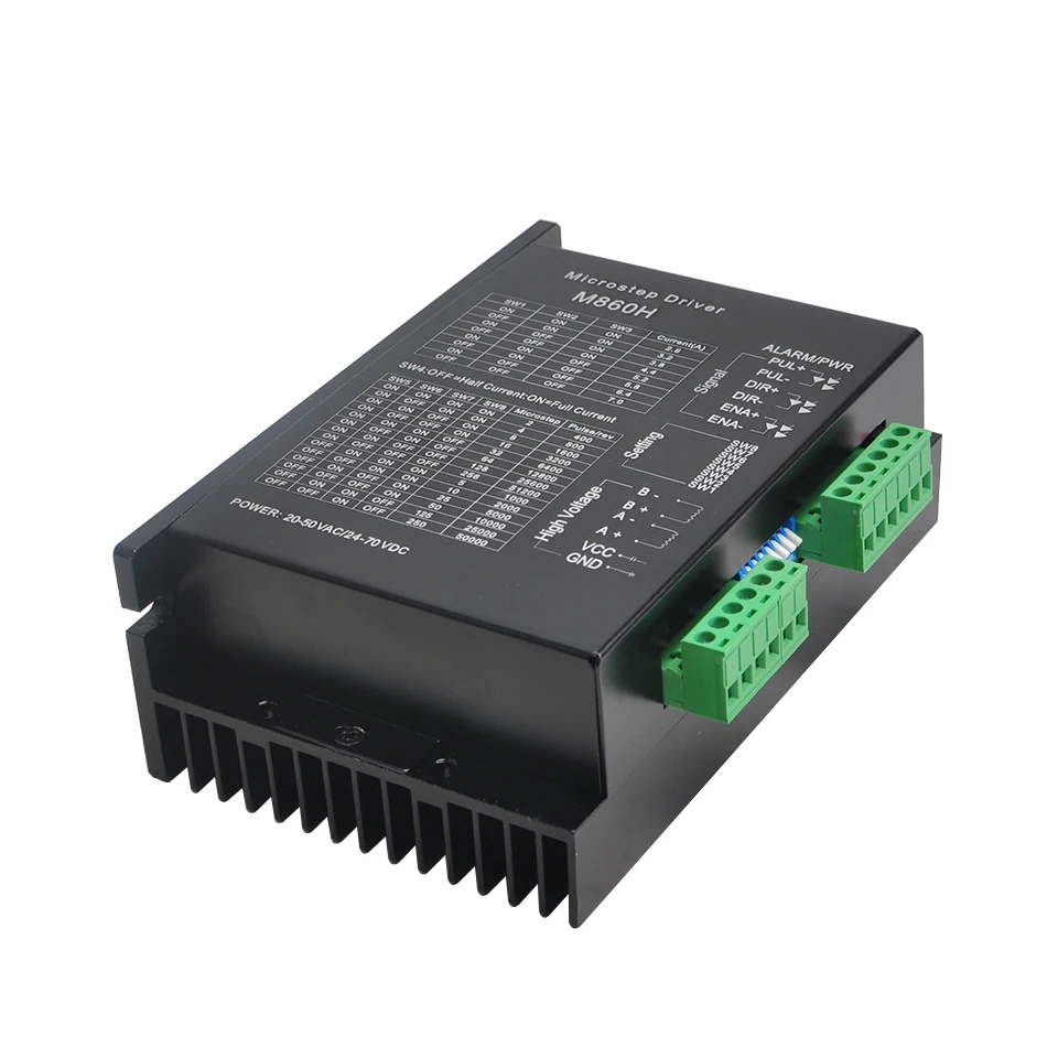 

M860H Stepper Motor Driver AC/ DC Universal 7A Two Phase Hybrid Stepper Motor Driver Controller For 3D Printer Machine