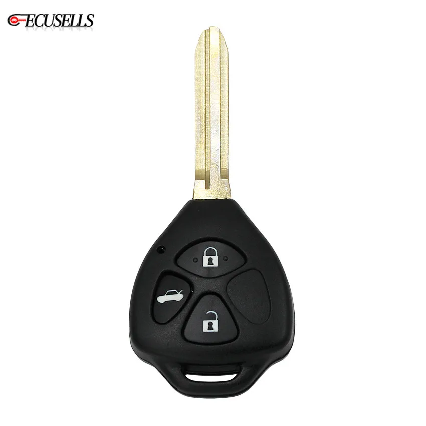 

3 Buttons Reversal Remote Key Shell Case Smart Car Key Housing Cover for Toyota Camry 2006 2007 2008 2009 2010 with Uncut Blade