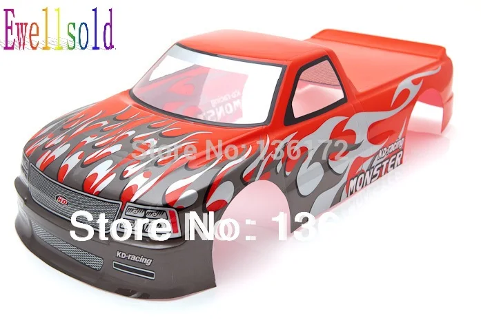

Ewellsold 1:10 Radio Control Car body shell 1/10 RC car PVC painted body 190mm*435mm free shipping S029