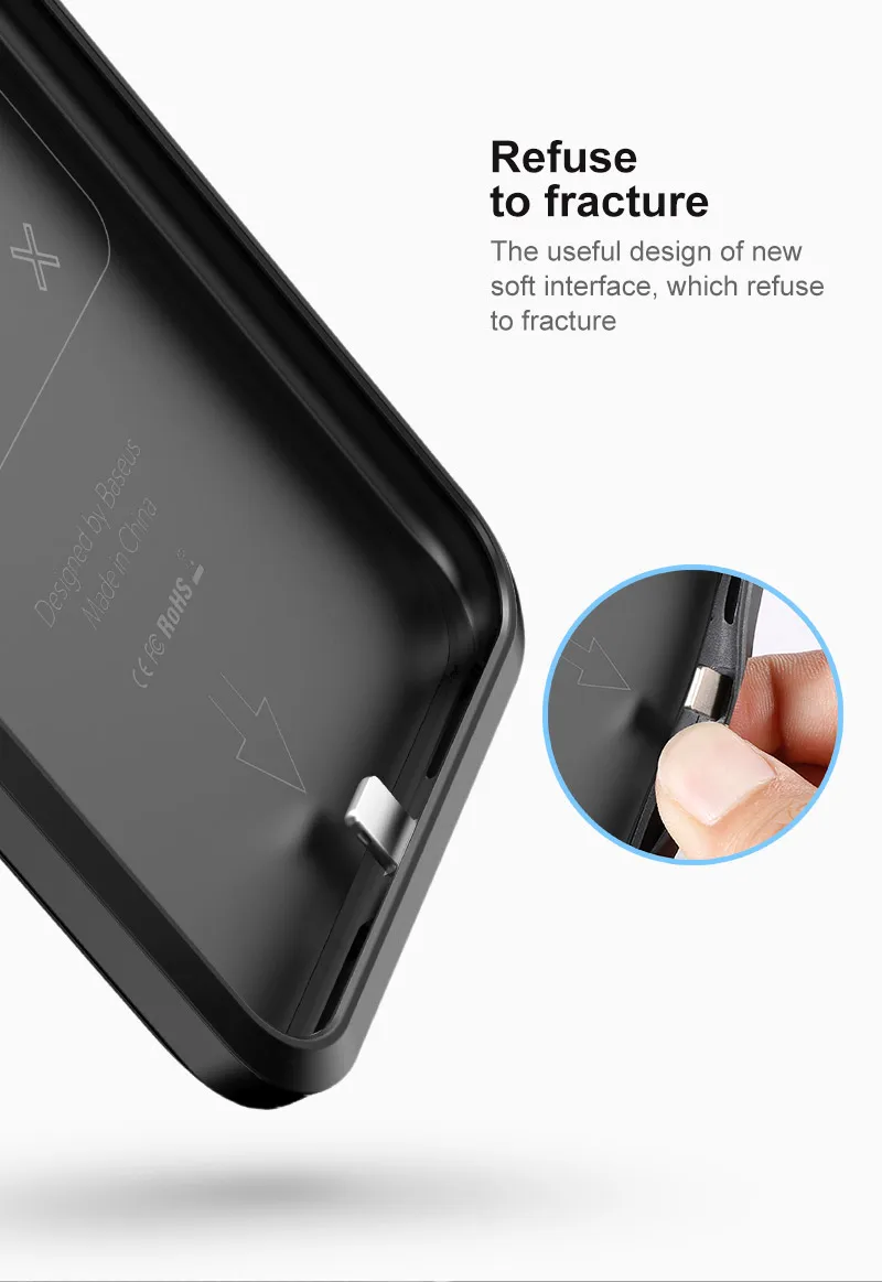 baseus magnetic battery charger case for iphone 7 7 plus 2500mah 3650mah external backup battery case for iphone 7 power bank