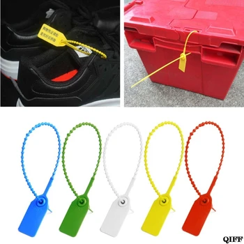 

100Pcs Disposable Plastic Pull-Tite Security Seals Signage Numbered Self Locks Jun21