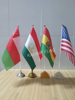

Wholesale any National flag 30pcs/lot 14*21CM Plastic base table runner plastic negotiation sign table flag free shipping