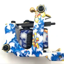 UPTATSUPPLY Высокое качество дизайнерский фарфор узор катушки машина ручной работы Лайнер татуировки пистолет 10 машинка для татуировки