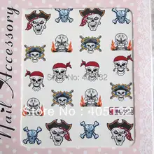 BLE372/373/1192-1202 ; партия из 20 листов/lot Смешанная череп воды наклейки переводятся с помощью воды, Стикеры