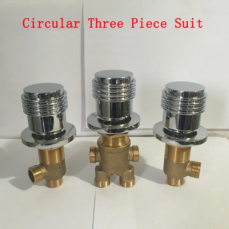 Circular shower room mixing valve/separator chrome plated, Cold and hot