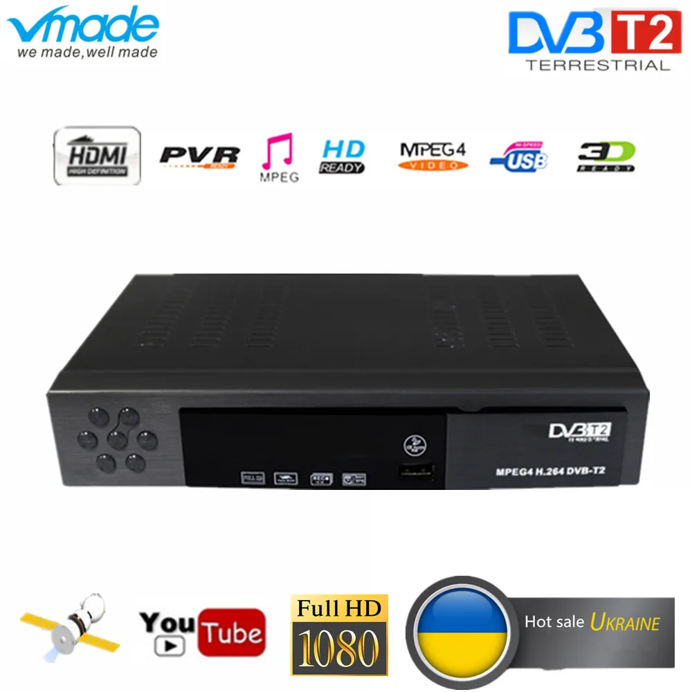 

Signal Receiver of TV Fully for DVB-T Digital Terrestrial DVB T2 / H.264 DVB T2 8902 Support youtube FTA PVR TV Box for Ukraine