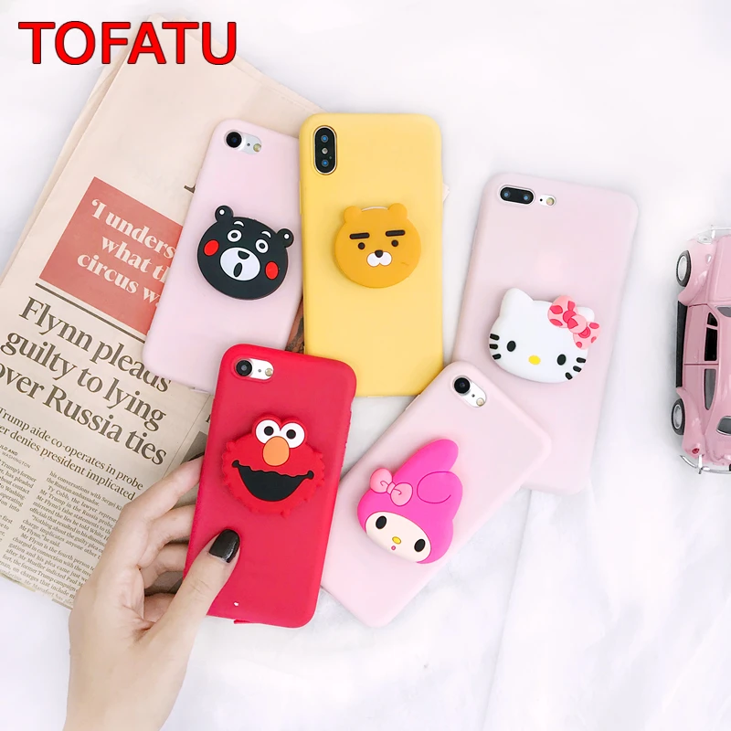 

For Huawei P10 P20 P30 Pro Mate 10 20 30 lite Pro Y7 Y9 2019 Honor 8A 8X 9 10 lite Case ELMO My Melody Ring Grip Soft Case