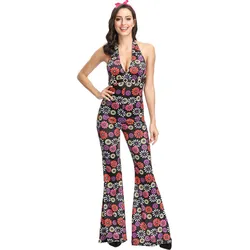 2019 Summer Women Backless Rompers & Jumpsuits Sexy Sleeveless Playsuits Floral Printed Wide Leg Deep V-Neck Jumpsuit Z4177 2019 Summer Women Backless Rompers & Jumpsuits Sexy Sleeveless Playsuits Floral Printed Wide Leg Deep V-Neck Jumpsuit Z4177