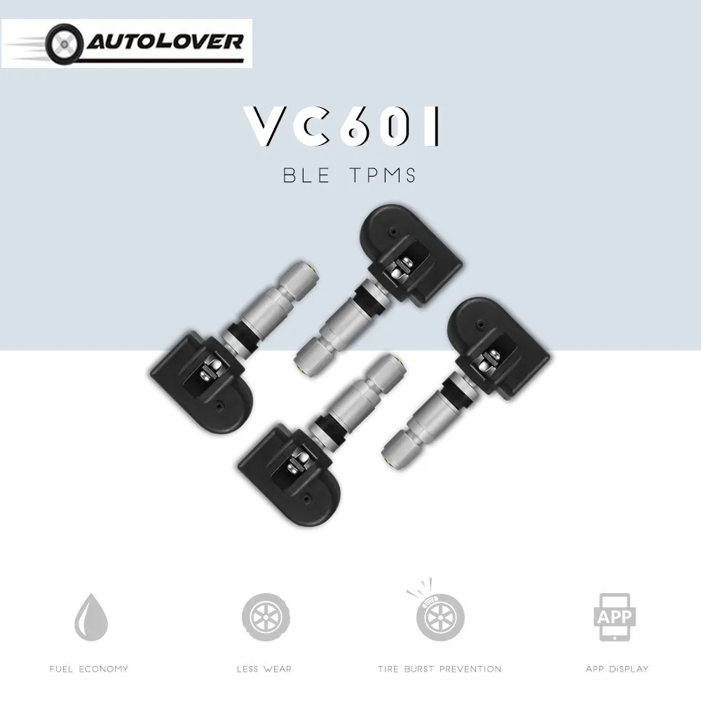 VC601 BLE TPMS приложение Дисплей Водонепроницаемый 4 внутренних датчики воздуха