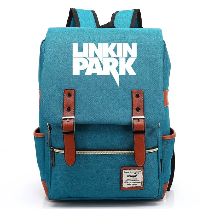 14 16 дюймов Linkin Park Группа звезда школьная сумка Bookbag женский рюкзак Мужчины Мальчики Девочки ученики ноутбук сумка на ремне с пряжкой откидная крышка