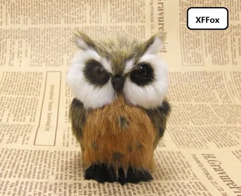 

10 pieces a lot simulation middle brown owl models polyethylene&fur real life cute owl dolls gift about 10cm xf1013