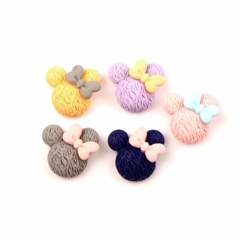 

30Pcs Resin Mouse Decoration Crafts Kawaii Cute Flatback Cabochon Embellishments For Scrapbooking DIY Accessories