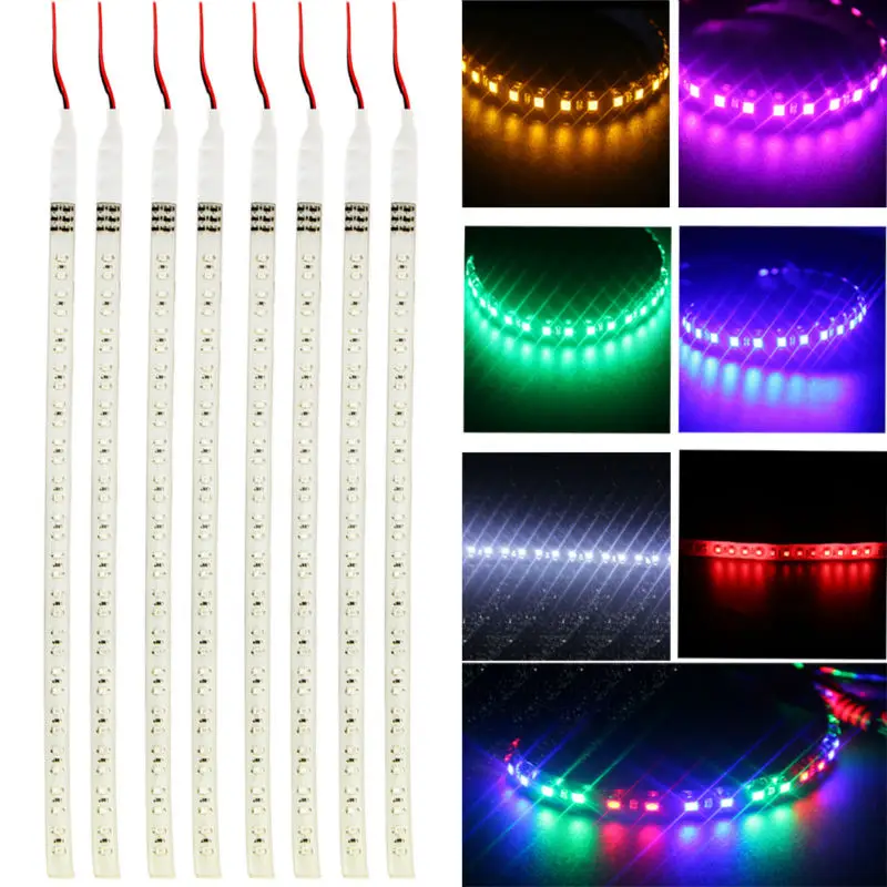 30 PCS 30CM 3528 1210 Flexible 32 LED Knight Rider Lights Led Strip Light For Car Decoration