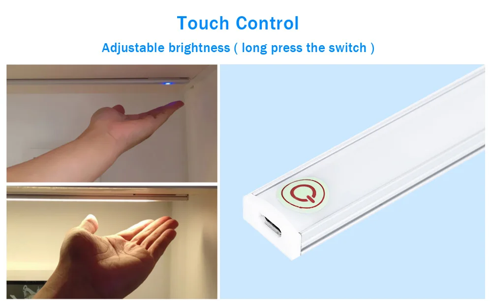 USB Powered DC 5V 6W 21 LEDs Night Light Eye-protection Touch Control Dimmable Closet Cabinet Lamp