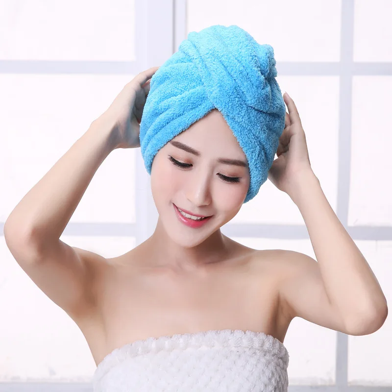 Новое качество микрофибры для ванной полотенце для волос сухая шляпа Крышка Быстросохнущий женский банный инструмент