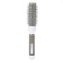 1 шт. прочный керамический Железный Круглый пушистый расческа Парикмахерская щетка 25 мм салонный Стайлинг теплопроводимый баррель бигуди кисти инструменты