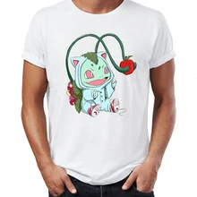 Мужская футболка Pokemon Starters Pikachu Pichu Charmander Squirtle And Bulbasaur, игровая футболка с надписью Gamer, футболки, топы, Harajuku, уличная одежда