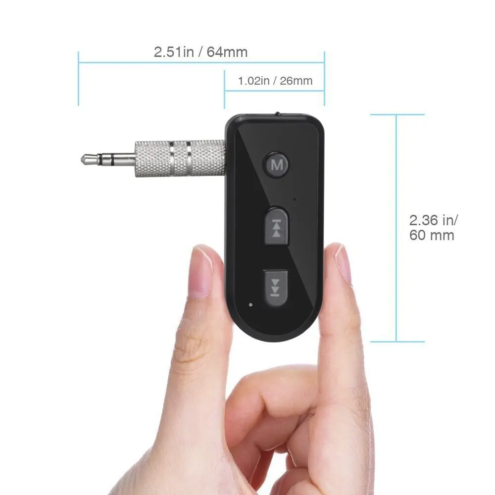 VAORLO CSR Bluetooth Audio Adapter 3 5mm AUX Mini Stereo Music Car kit Bluetooth Receiver For Car Headphone With Mic Handsfree